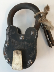 Old castle padlock 